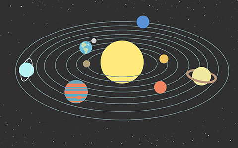 Solar system illustration