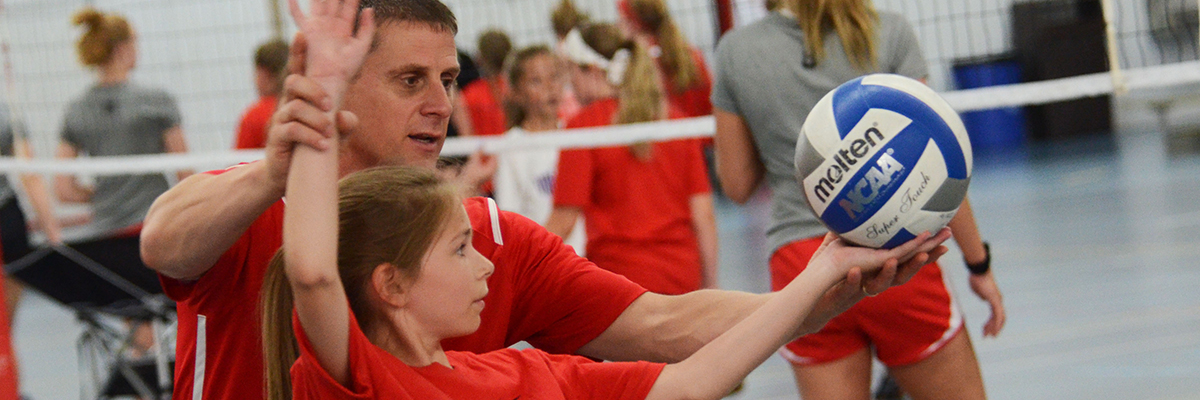 Coaching volleyball serve