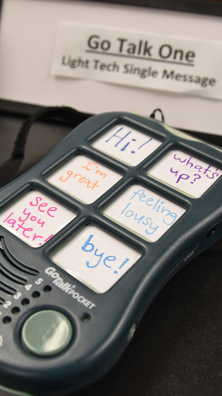 handheld speaking device with six words/phrases