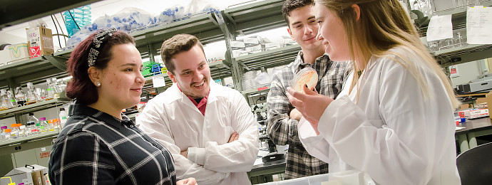 Students and instructor in lab