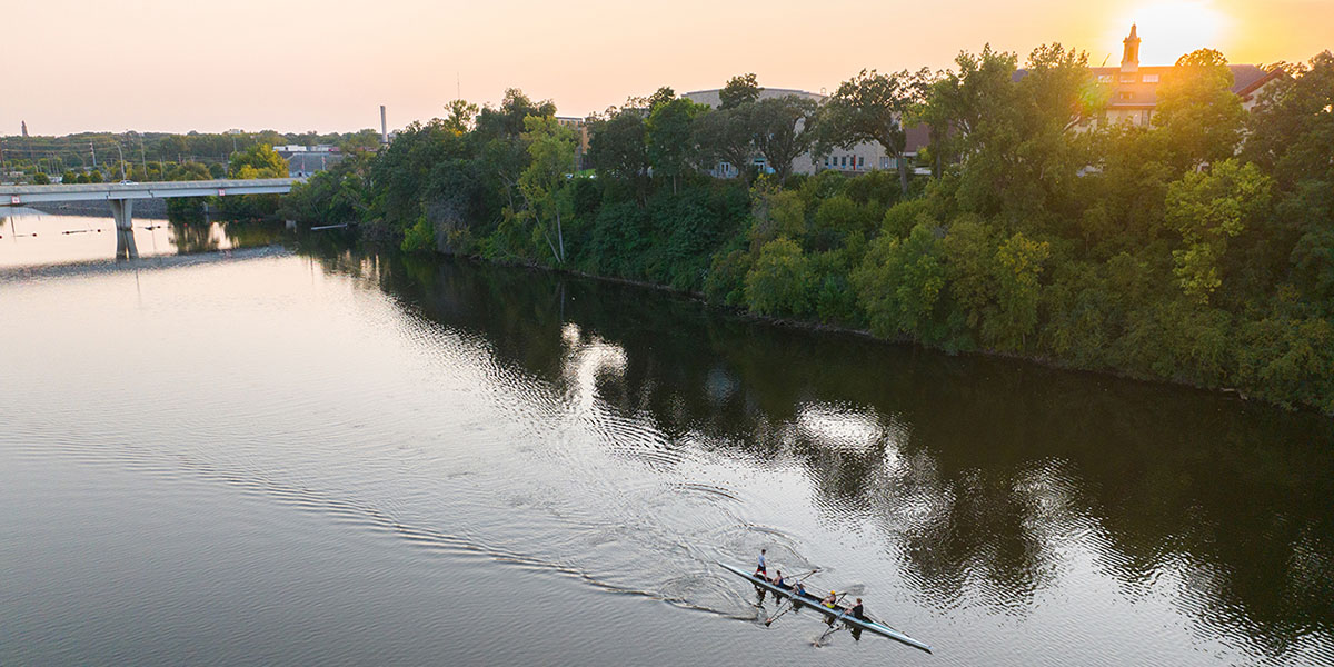 Mississippi River at sunset